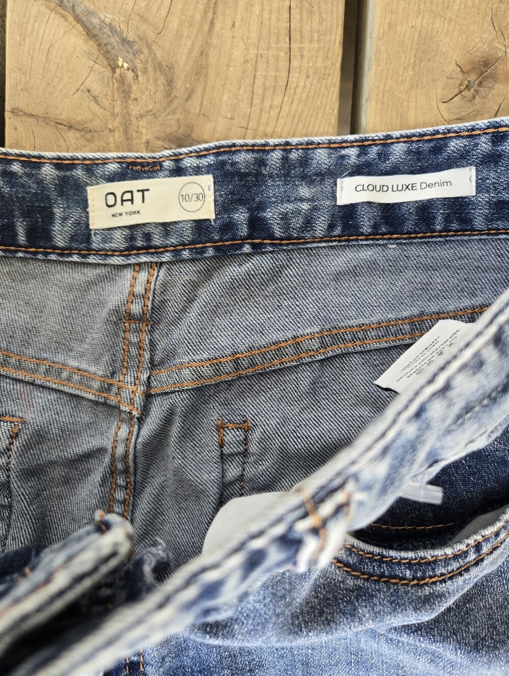 Oat New York, Cloud Luxe Denim style wide leg jeans sz 10/30 in great condition - Picture 3 of 5